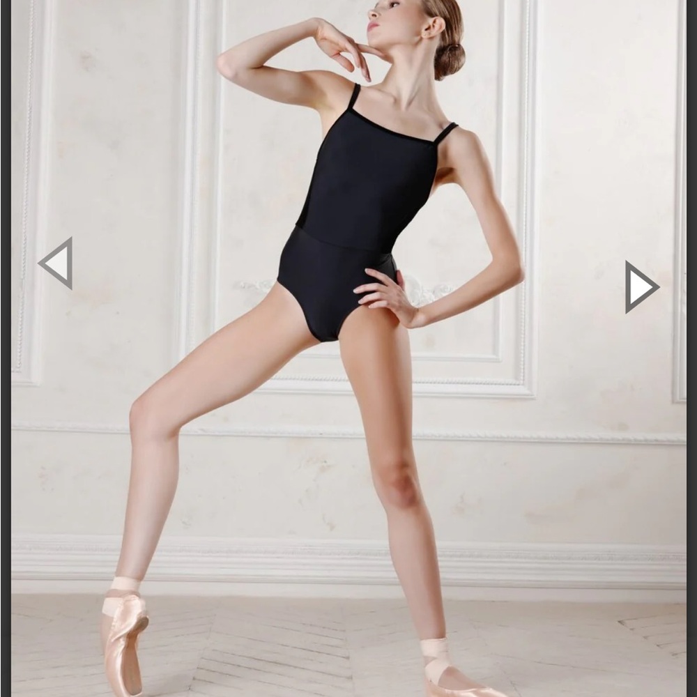 Eleve’ Black Alana Velvet Leotard